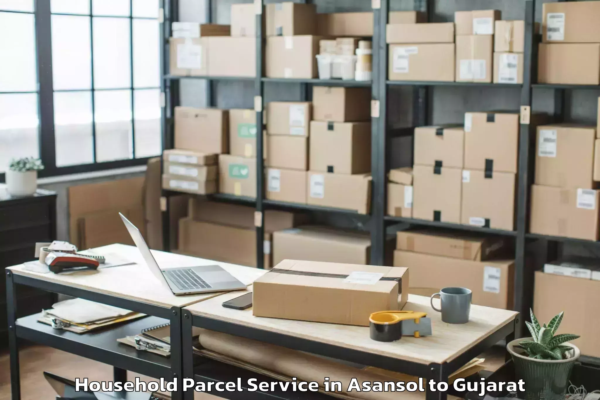 Easy Asansol to Kadodara Household Parcel Booking